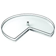 Lazy Susan Shelf Kidney Shaped Corner Arena Classic, Chrome/White (2/Piece)