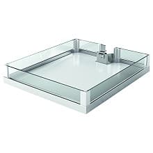 LAVIDO Shelf Arena Classic with Glass Rail, Chrome/White (4/Piece)