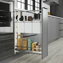 DISPENSA Base Pull-Out Frame Set, Silver, 24"-32" Height