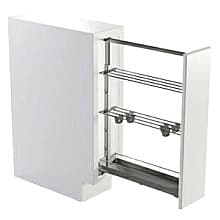 5-1/2" x 1-3/8" DISPENSA Base Pull-Out Wide Door Bracket, Silver