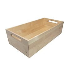 8-3/8&quot; StraightLine Wooden Box with Grip Holes