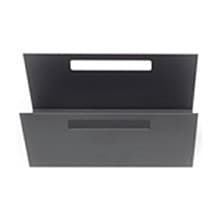 3-5/8&quot; StraightLine Flat/U-Shaped Metal Divider, Graphite Black