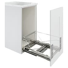 12-1/2" Wide Double Pull Out Frame Only, Chrome (16/Units)