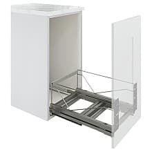 12-1/2" Wide Double Pull Out Frame Only, Silver