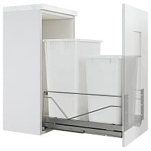 15-1/4" Waste Pull Out Wide Frame, Silver
