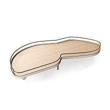 LeMans II 2-Tray Left Swinging Shelf Kit with Soft-Close/Arena Plus Classic Shelves for 30-3/4" Minimum Internal Width, Champagne/Maple