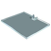 LAVIDO 21-5/8" Arena Select Single Shelf with Glass Rail for StraightLine, Chrome/Anthracite