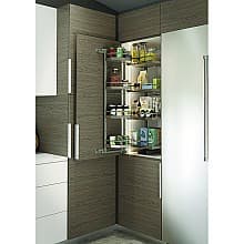 TANDEM Arena Style Door Shelf, Chrome/Anthracite (2/Piece)