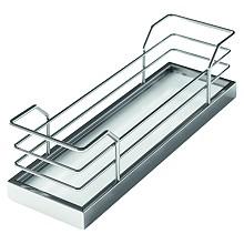 3" 4-Tier Spice Rack Kit with Arena Plus Shelves/Pull-Out, Chrome/White