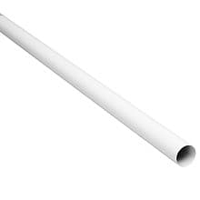 1-1/4" Diameter 48" Long Closet Pole, White Finish