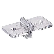 Plastic Back Rest with Divider, Clear Finish