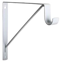 12-5/8" Cold Rolled Steel Heavy-Duty Rod/Shelf Bracket, Bright White Finish