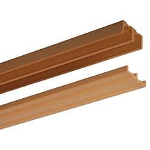 1/2" x 72" Upper/Lower Track Set, Tan Finish