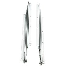 8000 Pantry Drawer Slide with 130lb Capacity, Overtravel Extension, Bottom-Mount, Anochrome