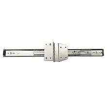 8050 EZ Hinged Door Slide with 20lb Capacity, Anochrome, Polybag