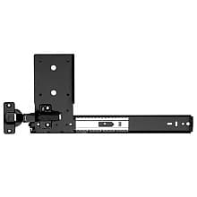 8072 EZ Pivot Door Slide with Baseplate, 30lb Capacity, Ebony Black, Polybag