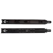 8400 Drawer Slide with 100lb Capacity, Full Extension, Side-Mount, Ebony Black, Polybag