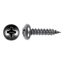 #7 x 1/2" Truss Head Hinge/Drawer Slide Screw, Phillips Drive Fine Thread and Regular Point, Zinc, Box of Thousand by Knape and Vogt