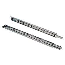 8525 File Drawer Slide with 175lb Capacity, 1-1/2" Overtravel Extension, Side-Mount, Anochrome, Bulk Box