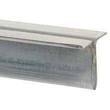 953 1/4" x 144" Sliding Glass Door Track with Shoe, Zinc Finish