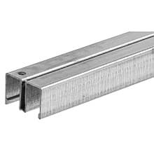 144" Sliding Glass Door Double Upper Channel, Zinc Finish