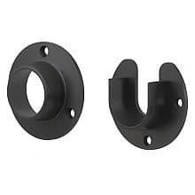 1-5/16" Pole Sockets, Satin Black, 1 Open, 1 Closed