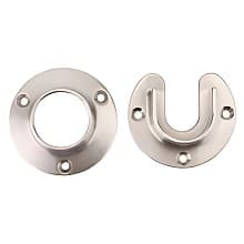 1-5/16" Pole Sockets, Brushed Nickel, 1 Open, 1 Closed