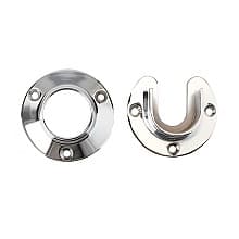 1-5/16" Pole Sockets, Chrome, 1 Open, 1 Closed