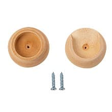 1-5/16" Pole Sockets, Wood, 1 Open, 1 Closed