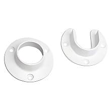 1-5/16" Pole Sockets, White, 1 Open, 1 Closed