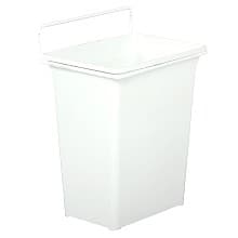 Single 9 QT Door-Mount Waste Bin, White