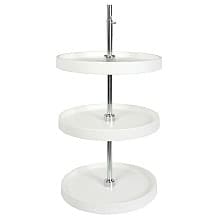Full-Circle 3 Tray Lazy Susan, White