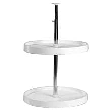 Full-Circle 2 Tray Lazy Susan, White