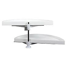 Half-Moon 2 Tray Lazy Susan, White