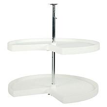 Kidney 2 Tray Lazy Susan, White