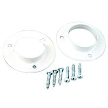 1-3/8" Diameter Steel Pole Socket, White Finish