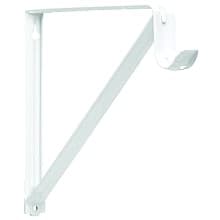 9-49/64" x 12.4" Closet-Pro Adjustable Shelf/Rod Bracket, White Finish