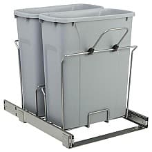 SCB Double 35 QT Bottom-Mount Waste/Recycling unit with Soft-Closing, Platinum