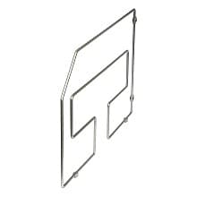 15/16" Tray Divider for 12" Height, 1 Divider, Frosted Nickel
