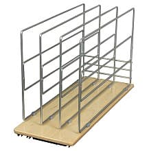 8-11/16" Roll Out Tray Divider, 4 Dividers, Frosted Nickel