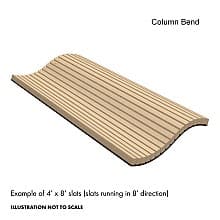 Flexboard 48" x 96" (8' Slats) Column Bend Flexible Panel with 3/4" Standard Particleboard Core and Eucalyptus Hardboard Face