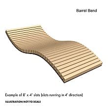 Econocore 96" x 48" (4' Slats) Barrel Bend Flexible Panel with 1/4" MDF Core and HD Fiberboard Face