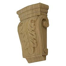 5-1/2" x 3-1/2" x 1-1/4" Low Profile Acanthus Corbel