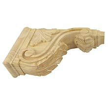 13" x 3-1/2" x 7-3/4" Acanthus Bar Bracket