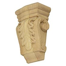 4-1/4" x 3" x 1-3/4" Mini Acanthus Corbel