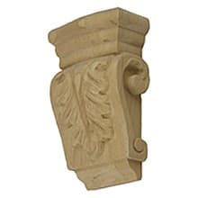 4-1/2" x 2-3/4" x 1-1/2" Low Profile Acanthus Corbel