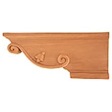 8-1/4" Wide x 4" High Pedestal Right Foot, Alder