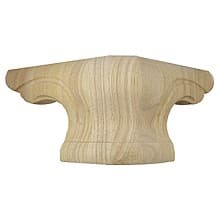 5-1/2" Wide x 4" High Rounded Pedestal Corner Foot