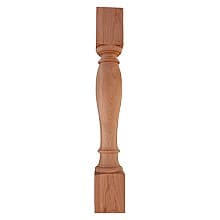 3-1/2" x 3-1/2" x 42" Turned Post, Rubberwood