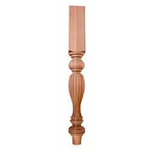 3-1/2" x 3-1/2" x 35-1/4" Fluted Post, Maple